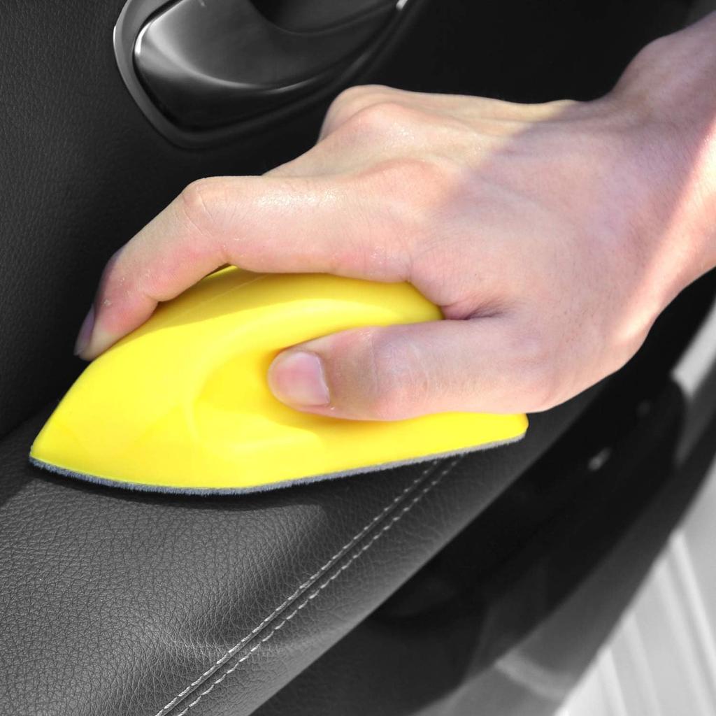 2-Pack Nanometer No-Scratch Car Interior Cleaning Brushes Easy Handle Leather Brush for Car Dashboand Seat Window, Sofa, Furniture, Bags, Shoes