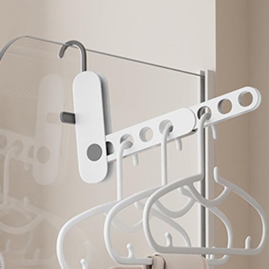 Coat Hanger Portable Folding Clothes Rack Durable Space-Saving Organizer with 7
