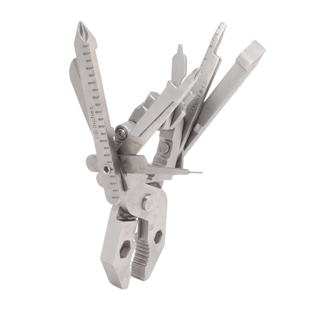 Foldable Multitool Pliers Silver Stainless Steel Tool High Strength Multi Tool  Home Repair