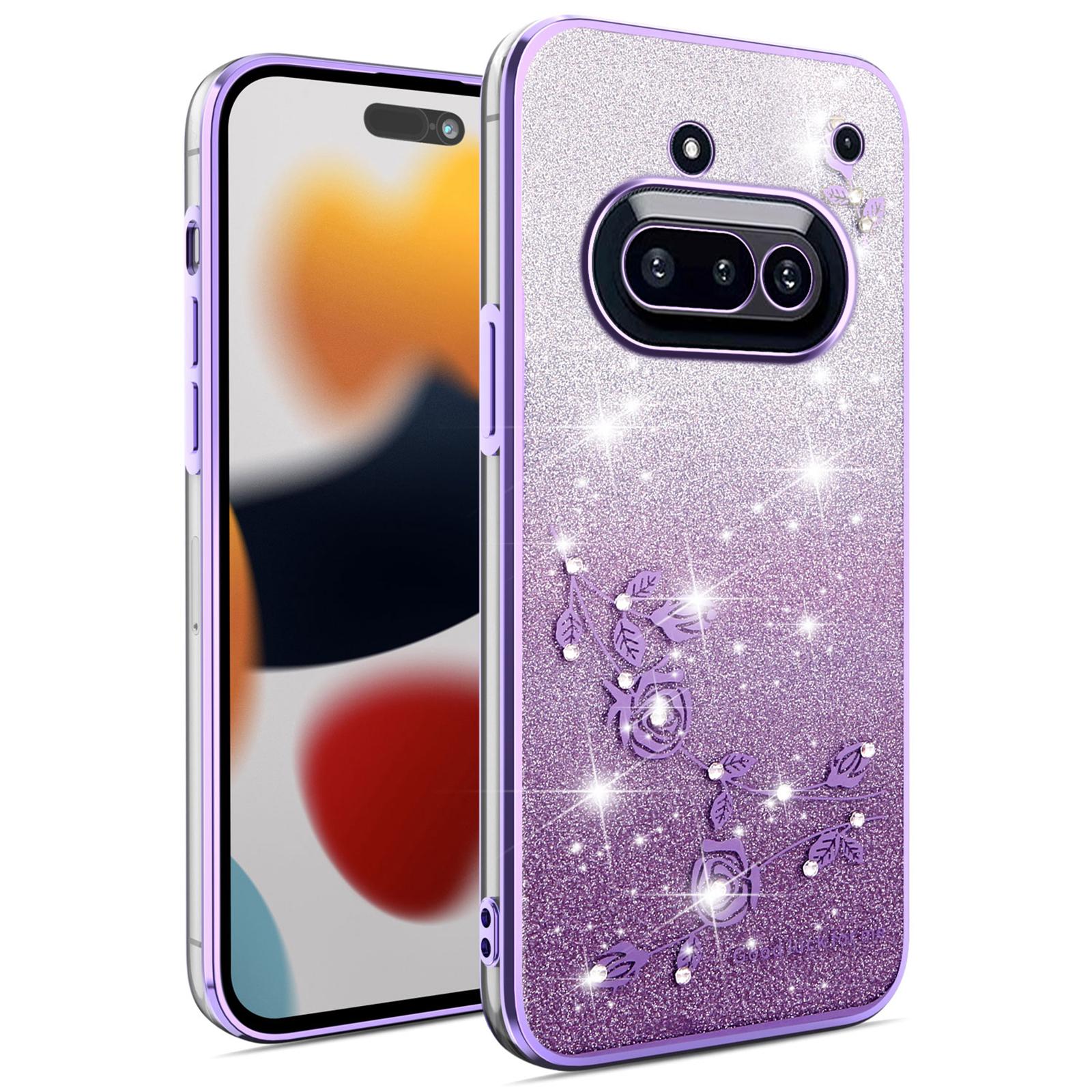 

KADEM For Nothing Phone (3a) Case Flower TPU Flexible Gradient Phone Cover C