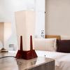 Wooden Pyramid Table Lamp for Living Room & Bedroom Bedside Lamp Side Table Lamps (14 In'' Without Bulb Pack of 1, E27 Bulb To Be Use)