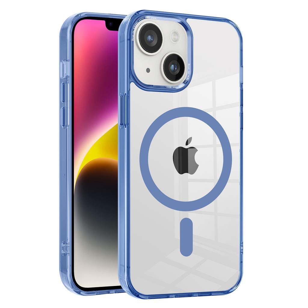 Compatible with MagSafe Phone Case for iPhone 14,Transparent PC+TPU Magnetic Phone Cover
