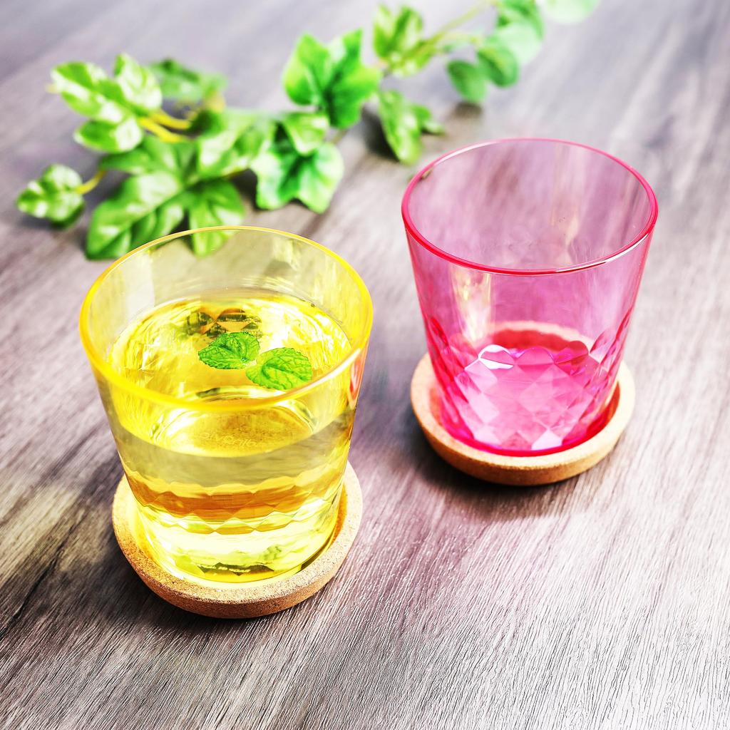 SCANDINOVIA In 400ml Unbreakable Glasses Diamond Design Set of 6 Unbreakable Plastic Cups High Grade Plastic Cups BPA Free Dishwasher and Dryer Safe