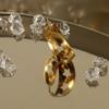 18K Gold Star Hollow Retro Stainless Steel Hoops - French-Inspired Earrings