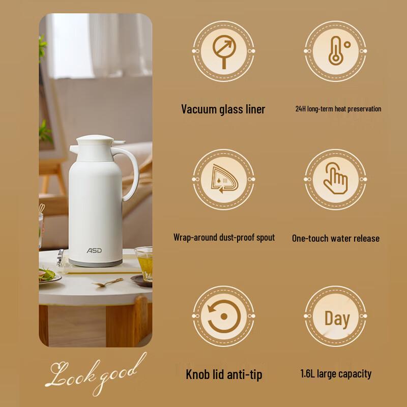 Aishida Glass Liner Vacuum Flask