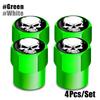4Pcs/Set Skull Tire Valve Stem Cap Corrosion Resistant Dust Proof Cover Universal Fit for Car Bicycle Truck Motorcycle Stem Caps1