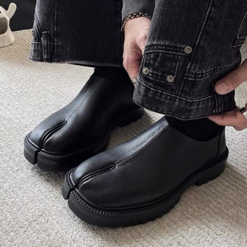 Chunky Platform Slip on Tabi Loafers Women Brand Designer Split Toe Size 35 45 Unisex Concise Fashion Pig Trotter