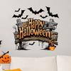 1pc Halloween Happy Wall Sticker Removable PVC Wall Decoration for Bedroom Cartoon Kitchen Party Home Decor