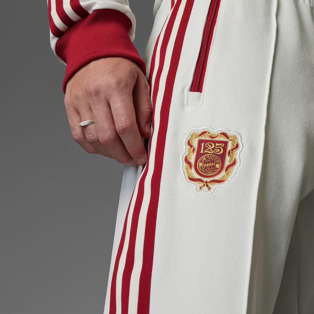 Adidas Originals Striped Mid-Rise Drawstring Slim Fit Retro Sport Spliced Knitted Pants Men Pants Off-White JF0594