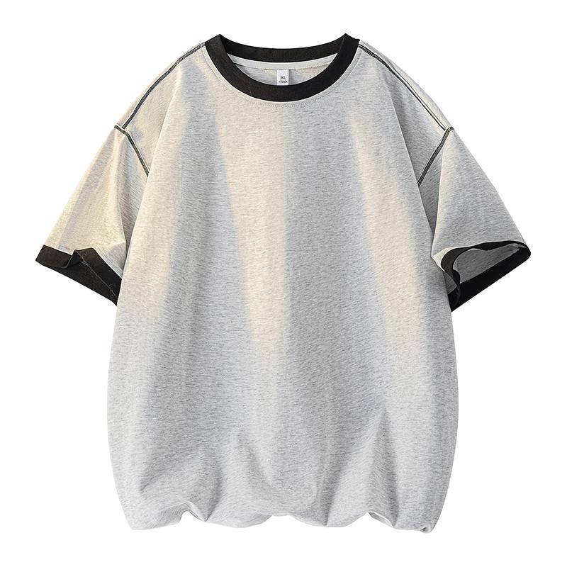 Round Neck Short Sleeve T-shirt Men's Summer Loose Casual Top