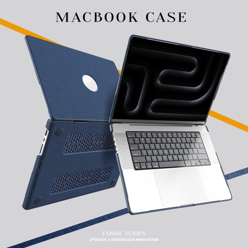 MacBook Pro 16 Air 15 13,6 13-Zoll Laptop-Hülle mit Belüftungslöchern Stoßfeste Stoffabdeckung M1 M2 M3 M4 Modelle