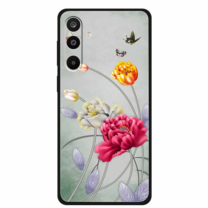 For Samsung Galaxy A36 5G Case Flowers Printed Silicone Phone Cases Cover for Samsung A26 5G TPU Shells A 26 36 Black TPU Coques