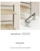 Stainless Steel Multi-Layer Clothes Rack: Floor-Standing, Large Capacity, Brushed Silver for Men and Women’s Pants.