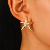 1 Set Alloy Jewelry Accessories  Simple Marine Life Starfish Pendant Necklace Earrings Ring For Women Gifts For Lover