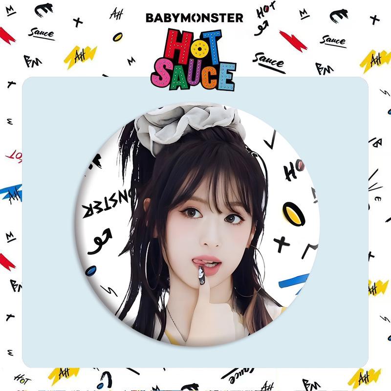 Babymonster "HOT SAUCE" Mirror Keychain Pin Pendant - ASA Merchandise