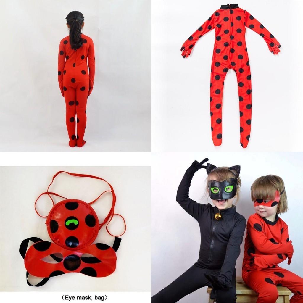 Miraculous Ladybug Cosplay-Kostüm für Kinder und Erwachsene Perfekt für Halloween- und Weihnachtsfeiern!