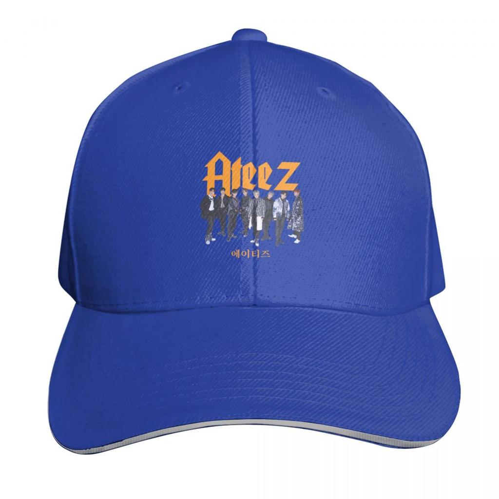 Ateez Rock Baseball Cap Outdoor Golf Running Hiking Summer Beach Travel Streetwear Hip Hop Trendy