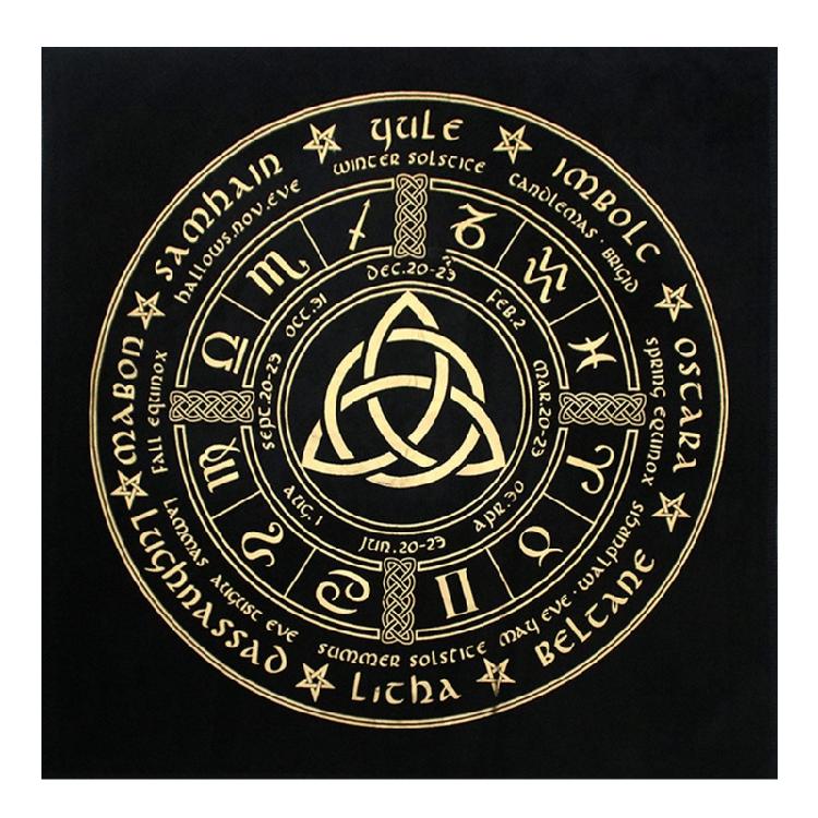 Autel Divination Pendule Nappe Tapis Jeu de Plateau Tissu de Tarot Cartes Oracles