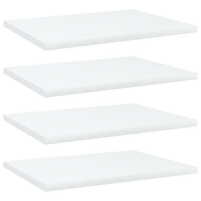 Panneaux de bibliothèque - vidaXL - 4 pcs - Bois d’ingénierie - Blanc - 40x30x1,5 cm