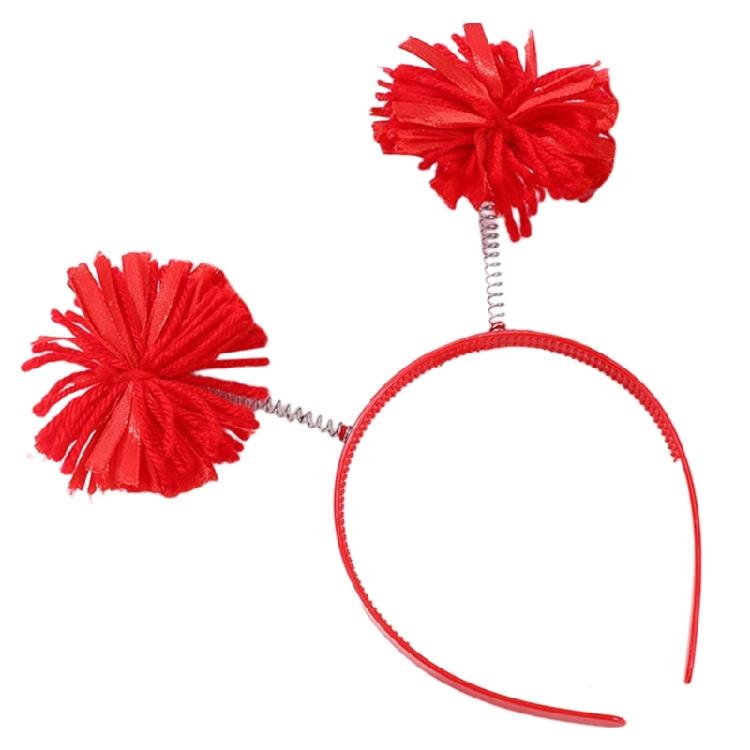 Festive Headband Perfect for Masquerade Parties Cute Pompoms Dress Up Supplies