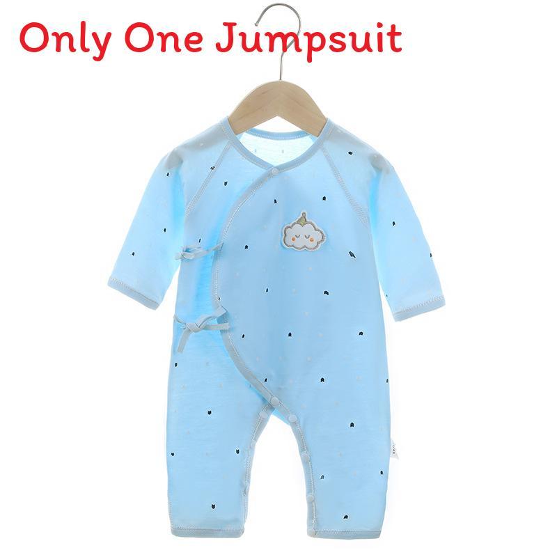 

Baby Summer Cotton Bodysuit With Long Sleeves And Butterfly Design For Newborns 52cm синий
