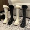 On Slip Winter Knee High Shaft Long Ladies Shoes Plus Warm Women's Snow Boots Boot Sale Pu Spring 2024 Furry Trend Work Anti Hot