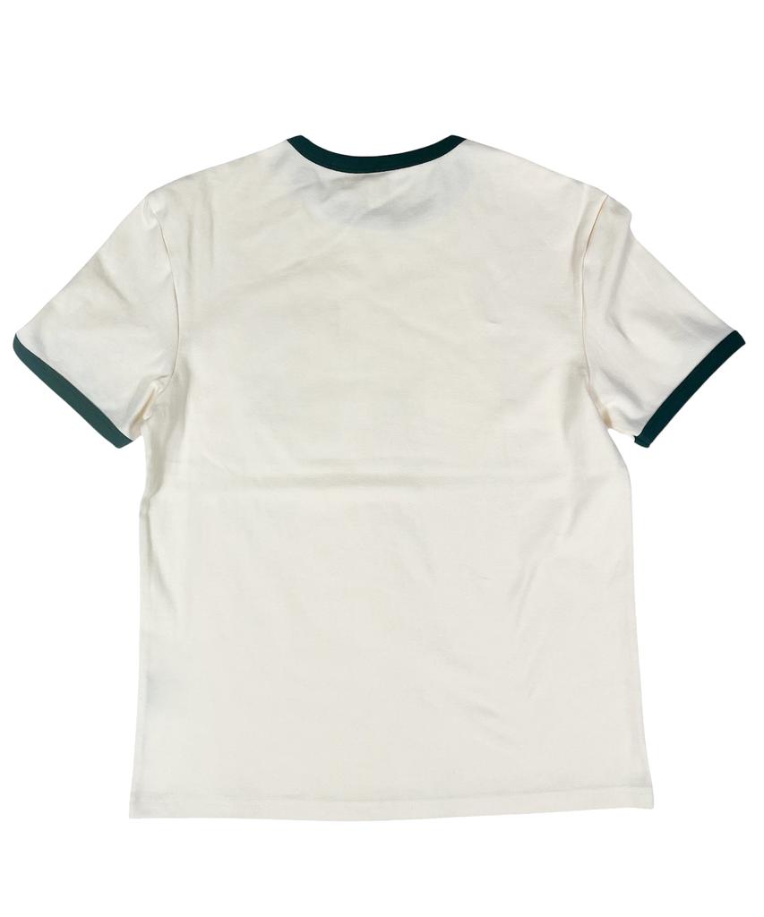SK8ER ROCK Eight Ringer T-Shirt ((Cream*Darkgreen))