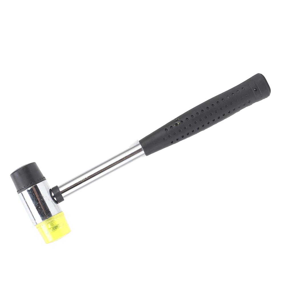 Rubber Hammer Double Faced Steel Pipe Handle Hand Tool for Installation Repair