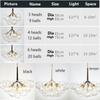 Nordic Glasses Chandelier Balck White Coffee Wires Pendant Lights 9 /12 /18 Glass Hanging Lights Luminaria Home Decor Ceilling