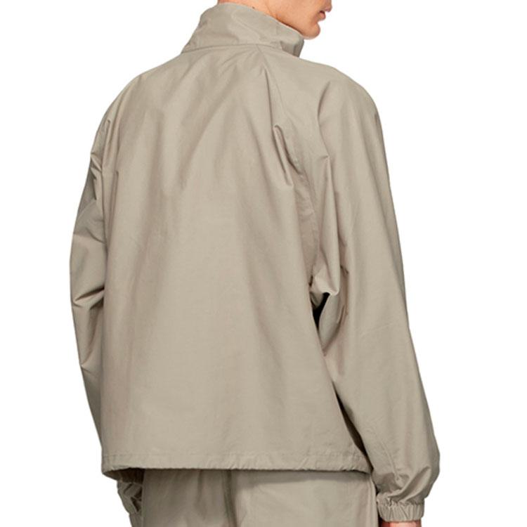 Fear of God Essentials Half-Zip Track Jacket with Raglan Sleeves and Stand Collar Unisex Outerwear Moss FOG-FW20-188