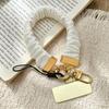 Women's Summer Pleated Phone Lanyard & Wrist Strap - Elegant Charm & Chain
