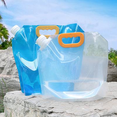Saco de Água Portátil Dobrável de 5/10L Recipiente de Água Jarra Garrafa Bolsa Viagem ao Ar Livre Acampamento Com Alça Suprimentos de Acampamento