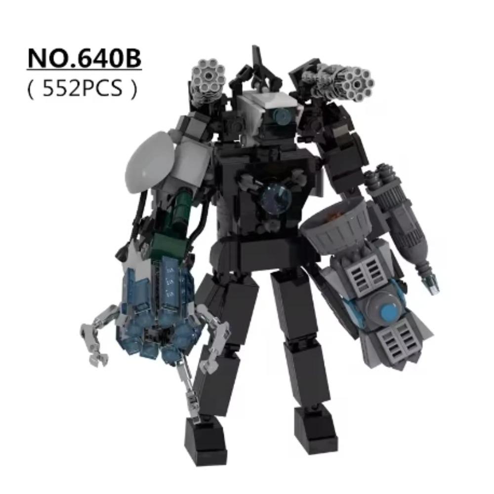 Skibidi Toilet Titan TV Man Speakerman Horror Game Bosses Camara Building Block Cartoon Doll Model Kids Birthday Halloween Gift