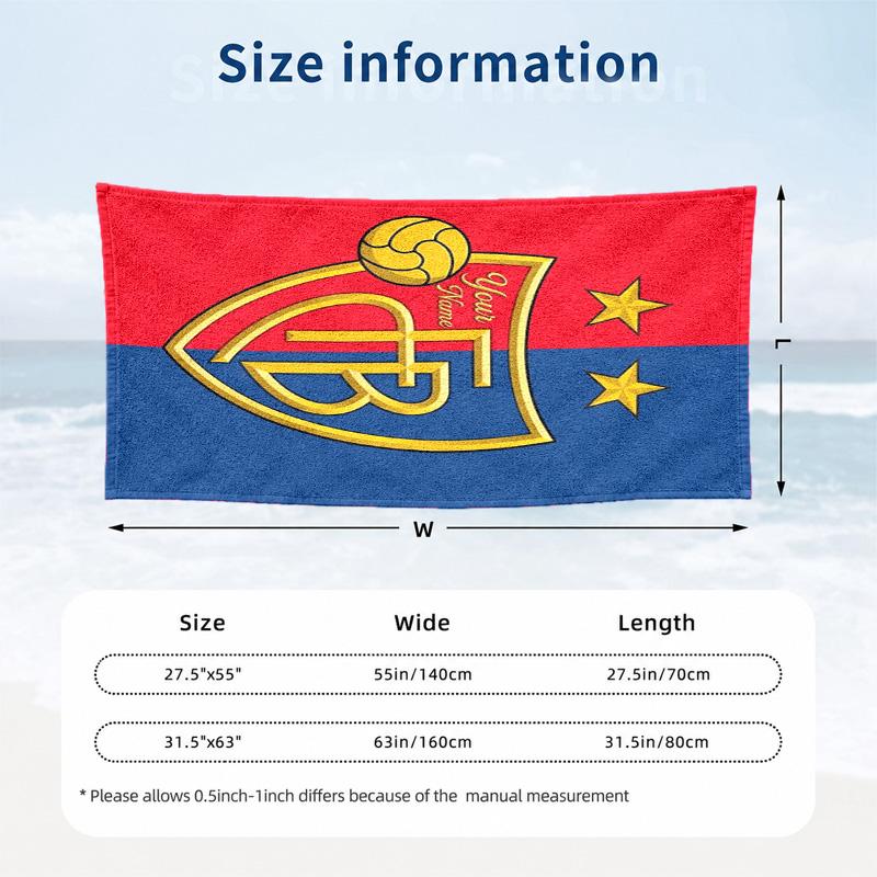 FC Basel Custom Name Beach towels also serve as bath towels summer essential a musthave for the outdoors the beach and the pool