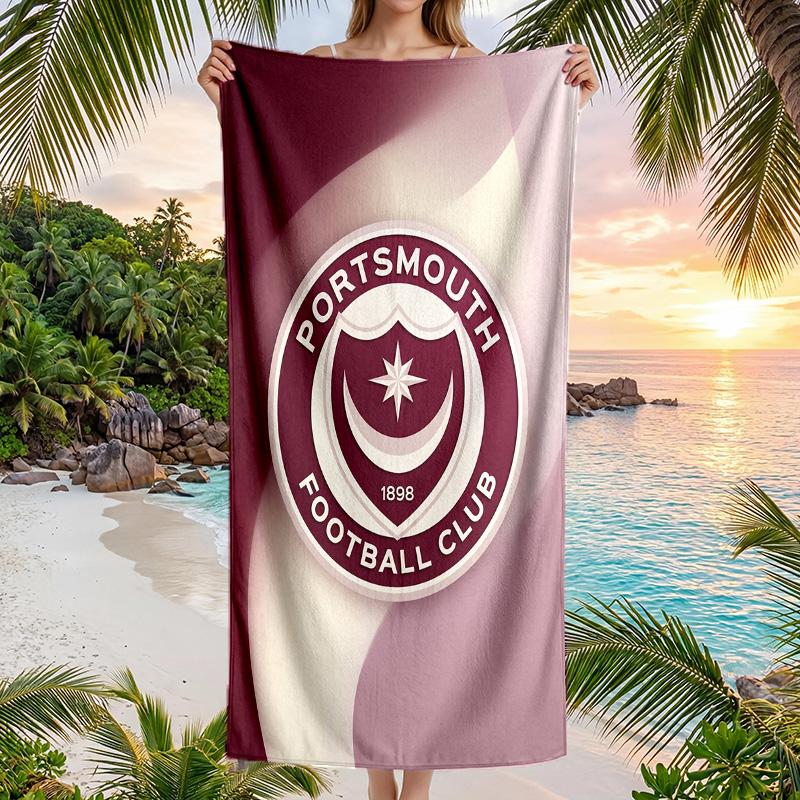 Portsmouth FC print Quick Dry Beach Towel Microfiber Absorbent Portable Travel Swimming Towel