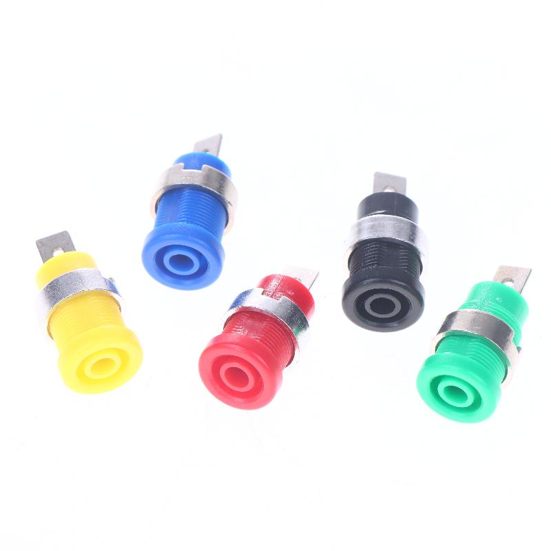 10Pcs Binding Post Adapters Ten For 4mm Banana Female Jack 4mm Banana Plug Connectors Panel Mount Socket