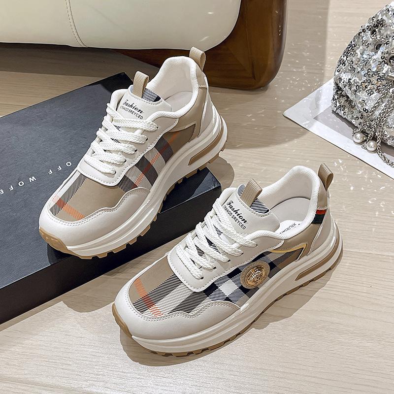 Dexun Shoes Women's 2025 Summer New Forrest Gump Shoes Show Feet Little Dad Shoes Platform Heightening Women's Shoes Sports and Leisure Shoes