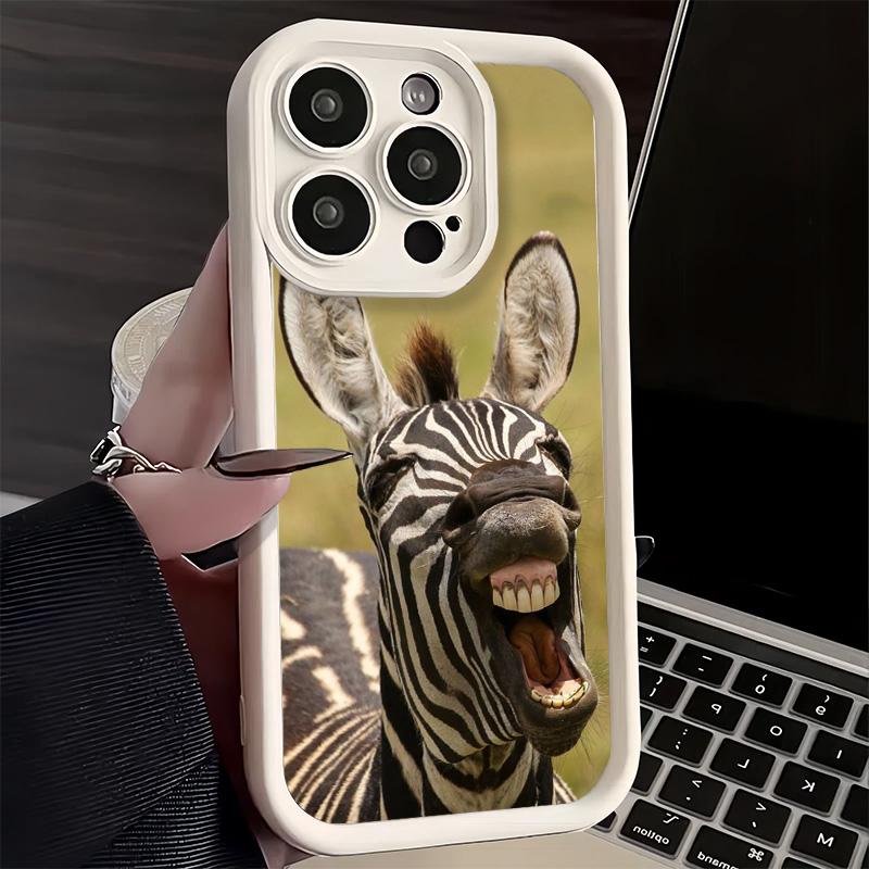Phone Case for iPhone 17 Air 16E 15 16 Pro Max Funny Donkey Animal Cover 14 Plus 13 12 Mini Soft Shell Silicone Fundas