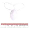 Men Bulge Cup Soft Polyester Cotton Stereo Shape Bulge Covering Up Underwear Cup with Strap White