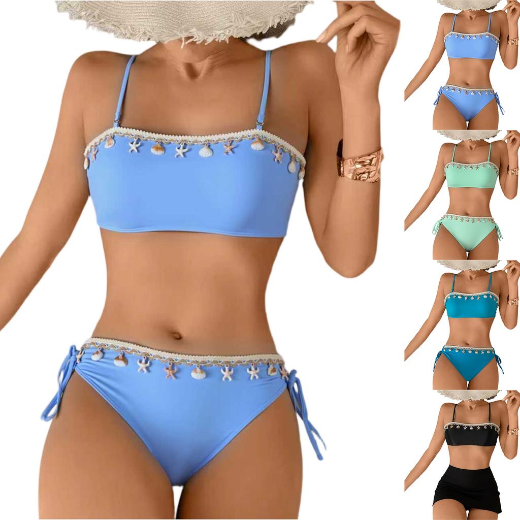 Damen Split Bikini Badeanzug Sport Badeanzug