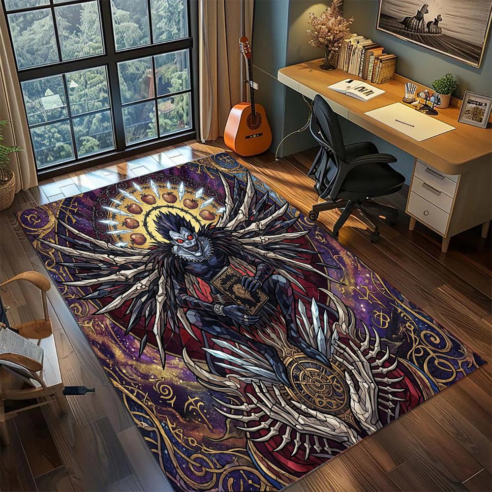 Death Note Non Slip Floor Mat Large Area Washable Rug Carpet Gamer Bedroom Home Decoration.-TING