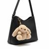 Bag Charms Rabbit Plush Pendant Metal Ring Rabbit Plush Key Ring Rabbit Fur Keychains  Backpack