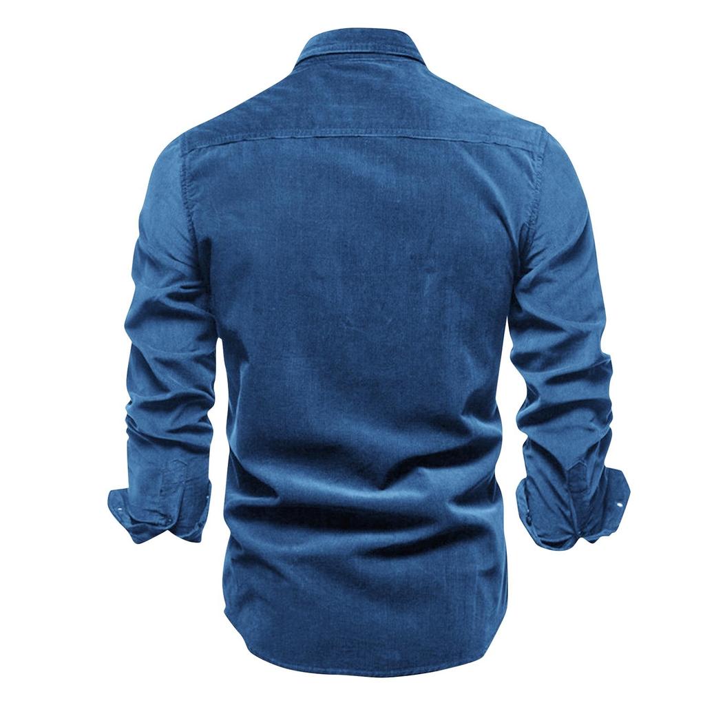 Autumn Cotton Basic Japanese Corduroy Men's Business Shirt Slim Casual Shirt Men's New Long Sleeved Jacket