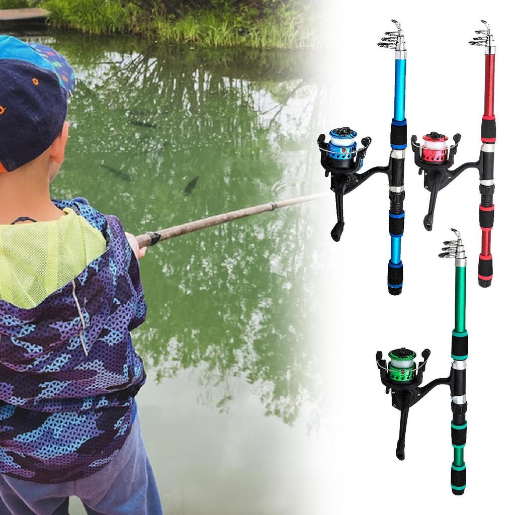 Kids Fishing Rod and Reel Combo Kids Fishing Pole for Outdoor Travel Starter