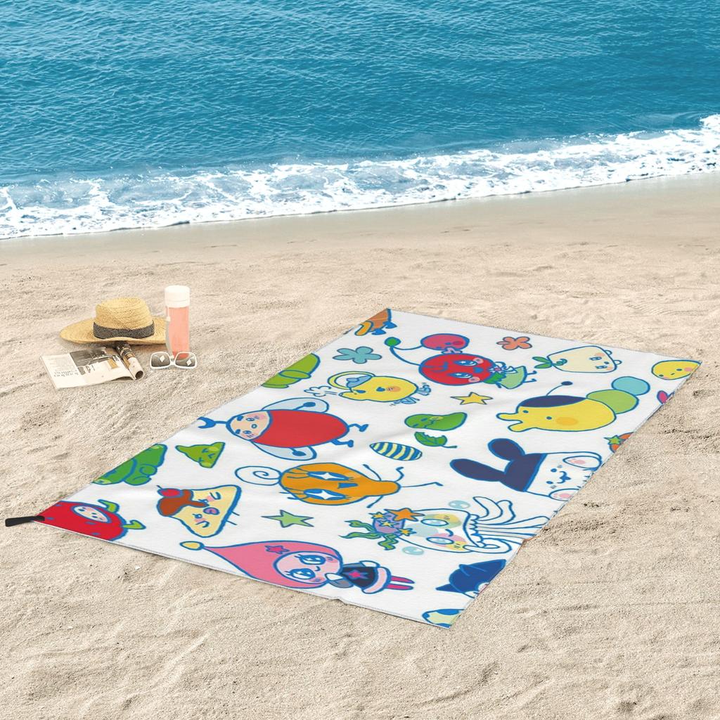 Tamagotchi Friends Beach Towel Soft Microfiber Quick Dry Absorbent Quick Towels For Bath