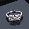 Korean Style Geometric 8-Shaped Zirconia Women's Ring