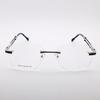 RSINC Rimless Frame Spectacle Eyeglass Metal Cup Durable Frames TS250 56-16-143 C5 BR 3 (Silver Blue) FR Silver Blue TS250 C5 | BR 3