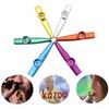 Metal Kazoo with 6 Vibrating Diaphragms, Silver, Red, Blue, Yellow, Green, Purple, Whistle, Wind Instrument