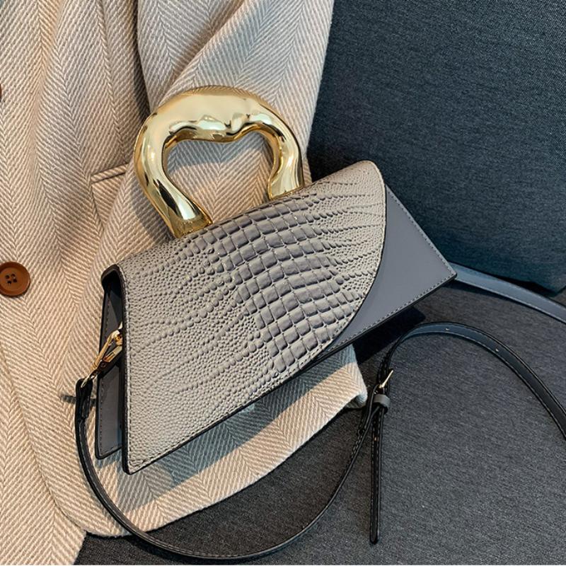 Solid Alligator PU Shoulder and Crossbody Bags Personality Designer Style High Quality Hand Bags for Women Fashion