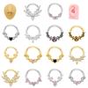 Crystal Nose Piercing Silver Color Septum Ring Stainless Steel Accessory for Ear Helix Cartilage Body Accessories